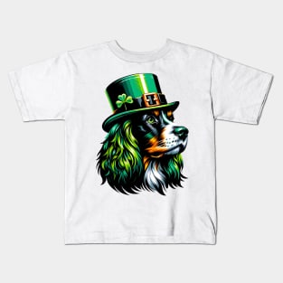Field Spaniel Enjoys Saint Patrick's Day Fun Kids T-Shirt